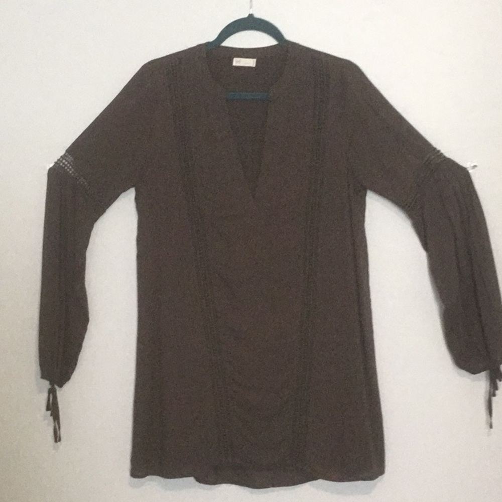 GF long tunic top in army green